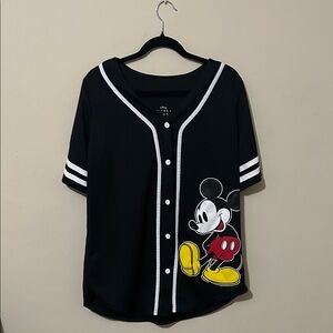 Disney Black and White Mickey Mouse Jersey
